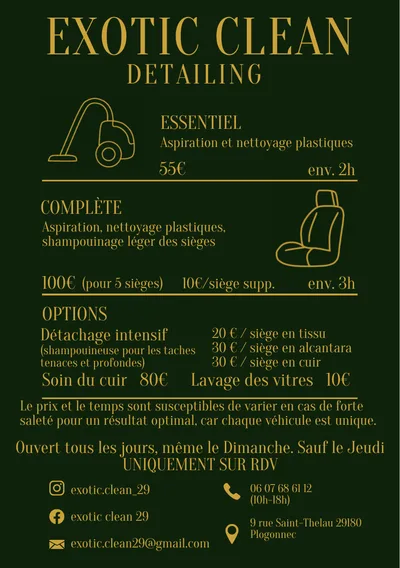 Devanture de Exotic Clean