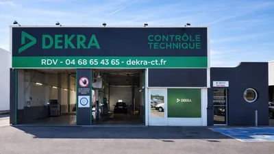 Devanture de DEKRA contrôle technique Narbonne