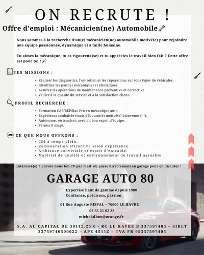 Devanture de AUTO 80
