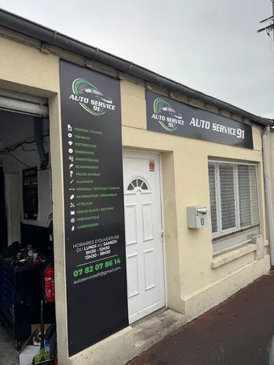 Devanture de garage auto Service 91