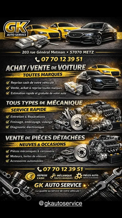 Devanture de Gk auto service
