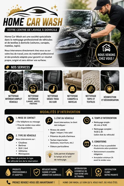 Devanture de Home Car Wash