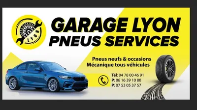 Devanture de Garage Lyon Pneus Services
