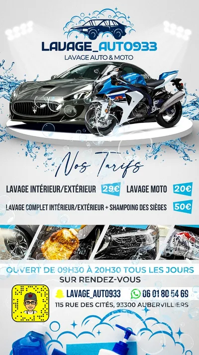 Devanture de Lavage Auto 93