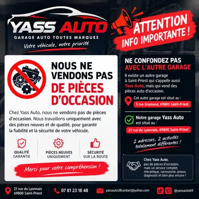 Devanture de Yass auto