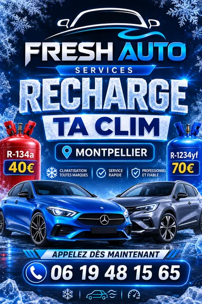 Devanture de Recharge - Clim Auto MONTPELLIER 40€