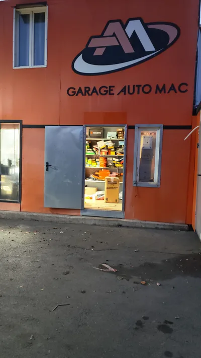 Devanture de Garage Auto Mac – Service Hybride & Mécanique