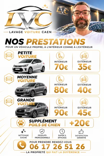 Devanture de Lavage voiture Caen