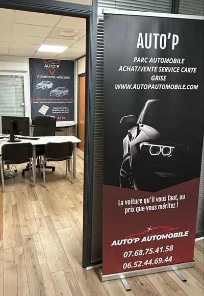Devanture de Auto'p Automobile- Achat/Vente -Carte grise- Réparation