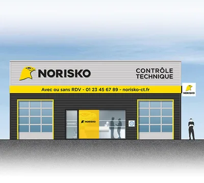 Devanture de NORISKO contrôle technique Boulogne-sur-Mer
