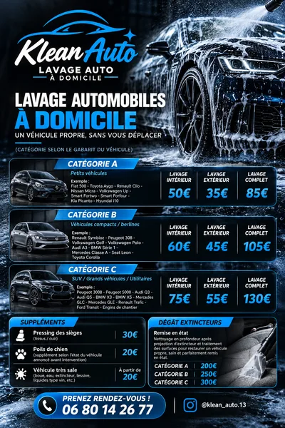 Devanture de KLEAN AUTO