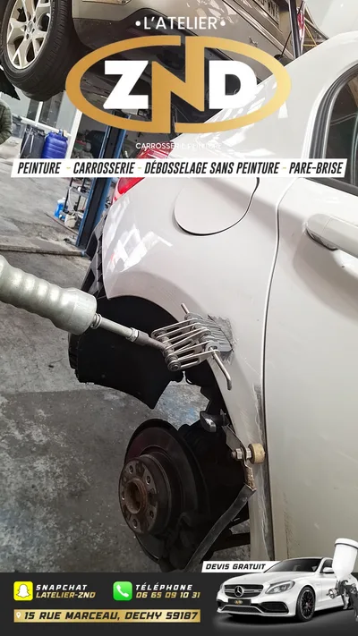 Devanture de Carrosserie L'ATELIER ZND