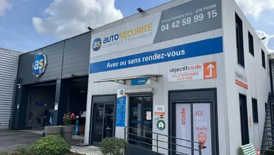 Devanture de AS Autosécurité Contrôle Technique LA PIOLINE AIX EN PROVENCE