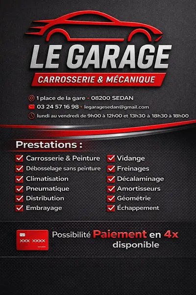 Devanture du Garage Sedan