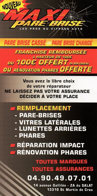 Devanture de Maxi Pare-Brise