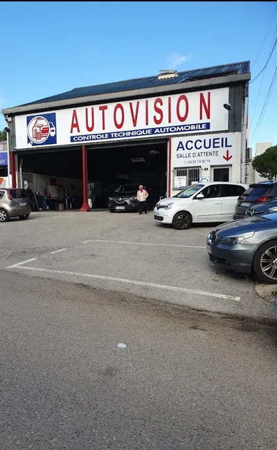 Devanture de Controle Technique Autovision Antibes