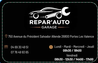 Devanture de Repar'Auto