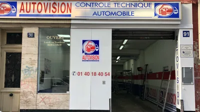 Devanture de Autovision Paris 19ème - Controle Technique Ab Autobilan
