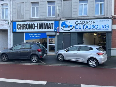 Devanture de Garage du Faubourg - Dépôt-Vente Auto